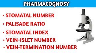 Stomatal Number Palisade Ratio Stomatal Index Vein-islet Number Pharmacognosy