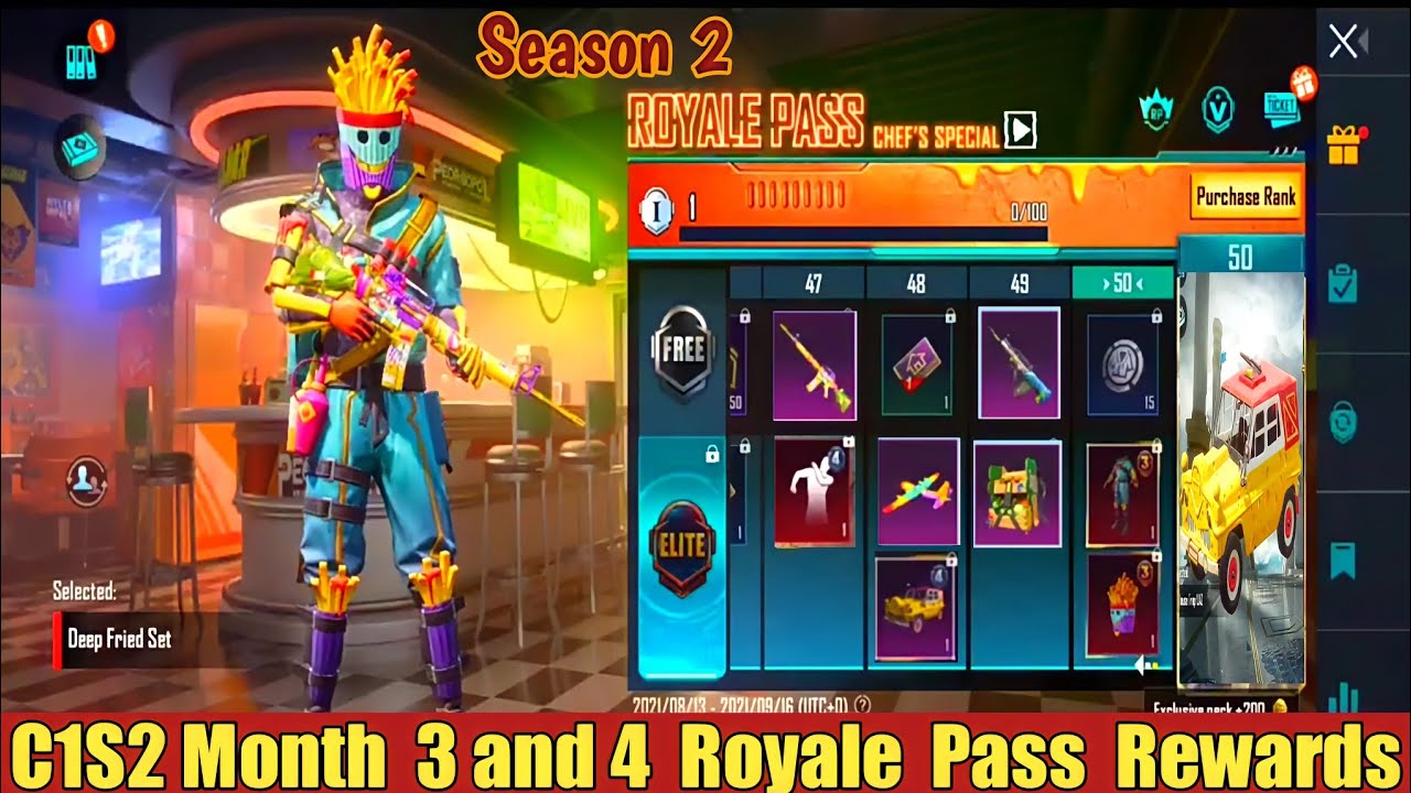 Pubg Mobile C1S2 Royale Pass Rewards | C1S2 Month 3 And C1S2 Month 4 Rewards