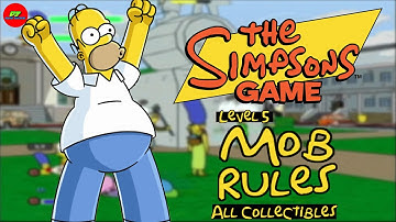 The Simpsons Game PS2: Level 5 - Mob Rules (All Collectibles)