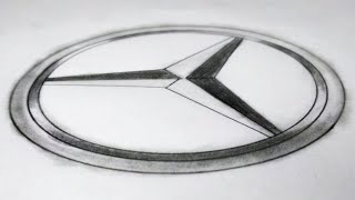 Mercedes Benz Vector logo easy drawing Tutorial