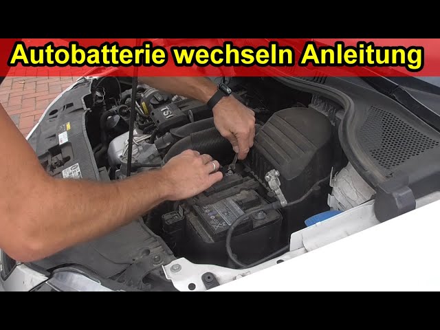 Autobatterie wechseln Anleitung - Autobatterie anschließen - abklemmen &  anklemmen Reihenfolge 