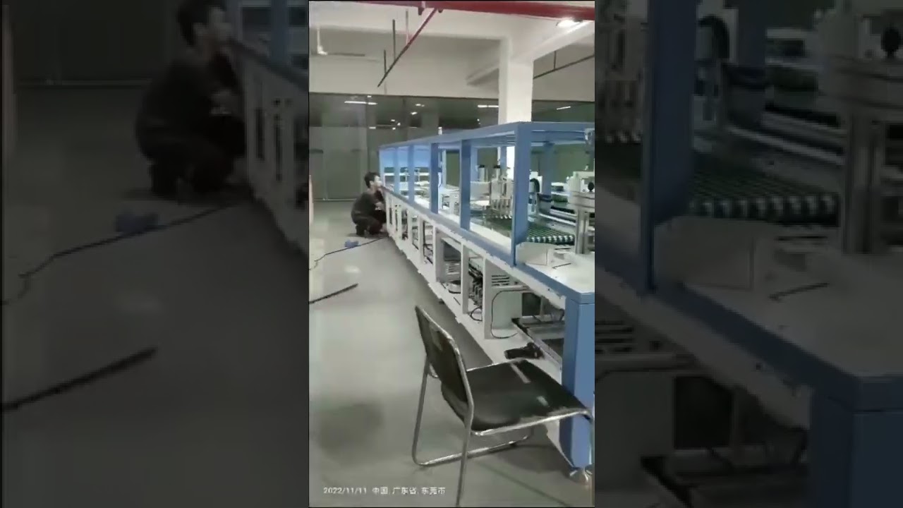 Clothes automatic folding+bagging+sealing machine manufacturer warehouse show