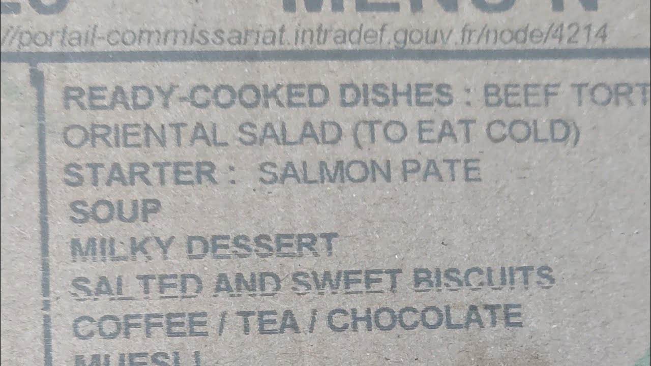 Live Ration Review -- 2022 French RCIR Menu 5 Meal 2 - YouTube