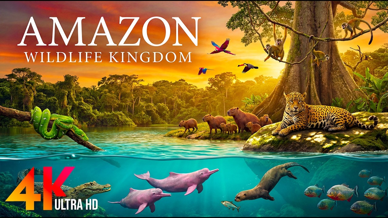 Into the Heart of the Amazon 4K 🌅 Relaxing Wildlife & Jungle Sounds