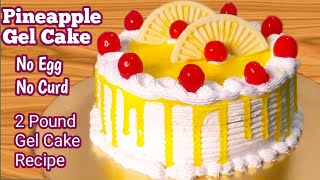 Eggless Pineapple Gel Cake | Pineapple Gel Cake With Butter & Condensed Milk@SeemaRajTwins