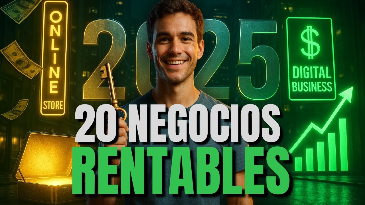 20 NEGOCIOS RENTABLES 2025 Para GANAR DINERO con Poca Inversión