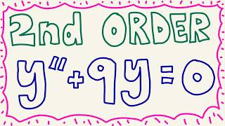 Solve y'' + 9y = 0  (Second Order Constant Coefficient Homogeneous)