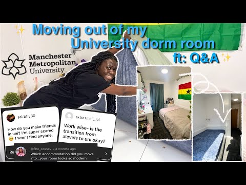MOVING OUT of my 1st year UNI/COLLEGE DORM ft: UNI Q&A