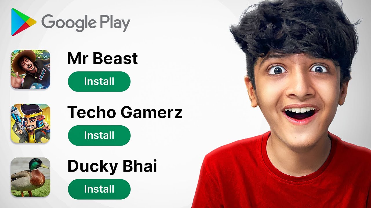 I PLAYED YOUTUBER GAMES ON PLAYSTORE !