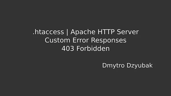 403 Forbidden | .htaccess, Test and Configure