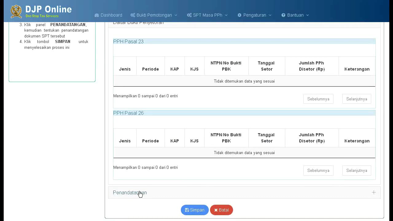 Pelaporan SPT Masa PPh Pasal 2326 Online