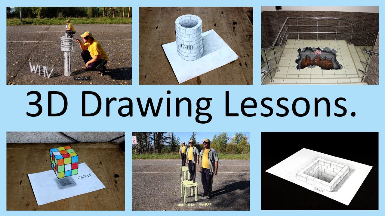 3D drawing lessons. Lesson #1. How to photograph a 3D drawing. #3D ...