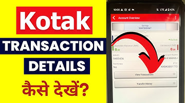 Kotak Bank App me Transaction History Kaise Dekhe | Kotak 811 Transaction History