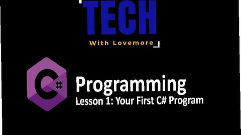 C# Lesson 1: Your First Program || Namespaces, Methods, Displaying Text
