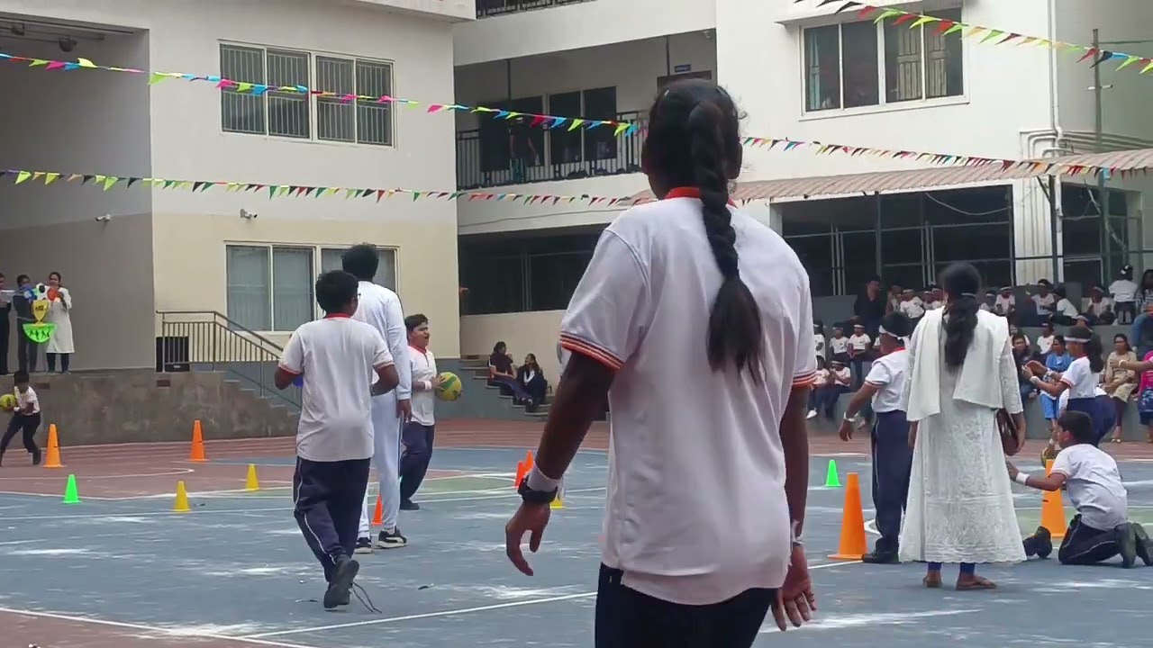 Sports day for juniors roll the ball ⚽