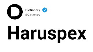 Haruspex Meaning In English