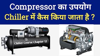 How does the compressor work in HVAC chiller system | Chiller Course Chapter 12 in Hindi