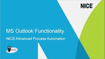 MS Outlook Functionality in NICE APA