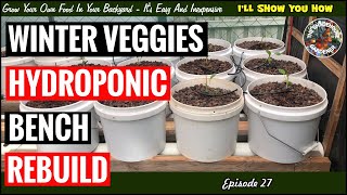 Winter Veggies Hydroponic Bench Rebuild