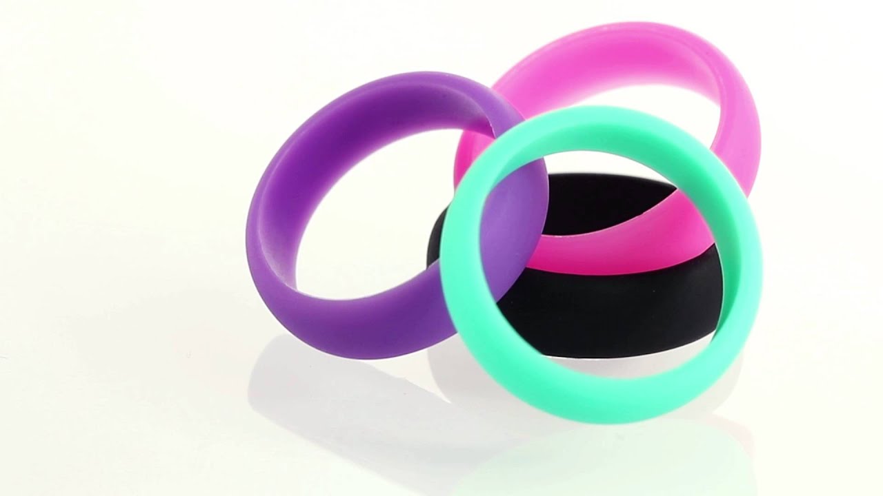 Silicone Wedding Rings - Women's 4 Ring Set