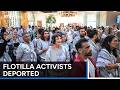 Flotilla activists forcibly detained by Israel deported to Turkey | RTÉ News
