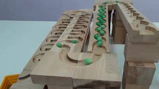 Marbles Run Race Wooden Marble Road Drifting Around The Bend Freight Train