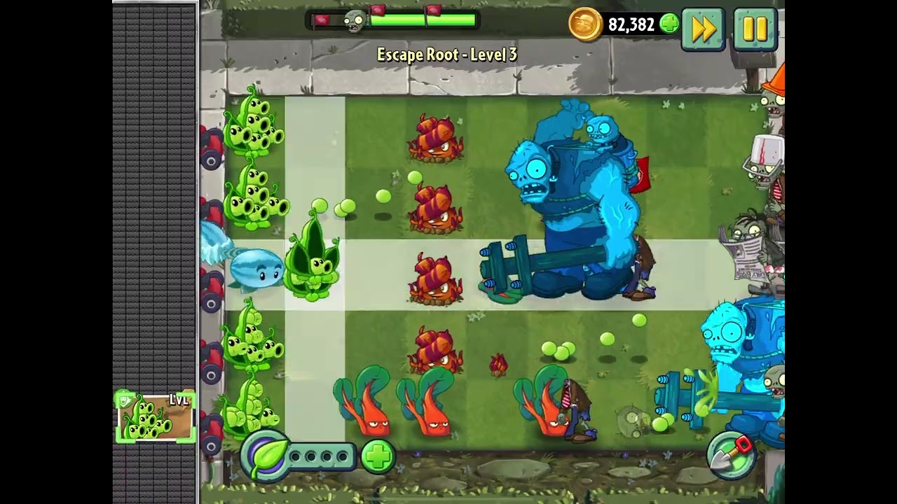 PvZ 2 New Plant Nursery Escape Root Level 3
