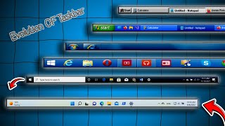 Evolution of Taskbar || Start Menu Evolution Over The years || Task bar gets new features ||