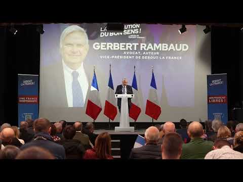 Speech by Gerbert Rambaud at the National Council of Debout la France.