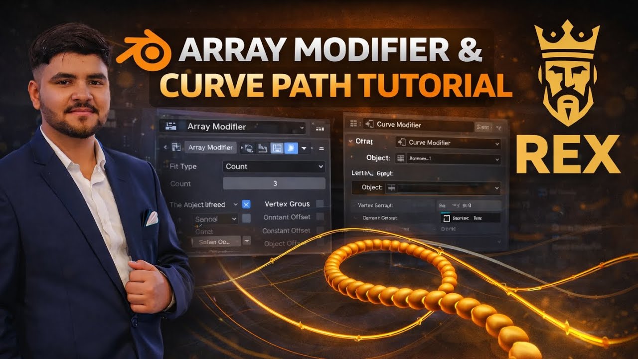 Make Pipes in Blender Using Array + Curve (Easy Method)||REX - YouTube