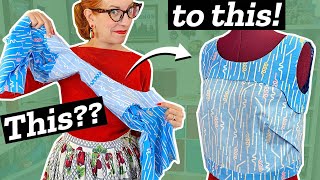 Sew all-in-one facings: Burrito method for pull-on tops & dresses