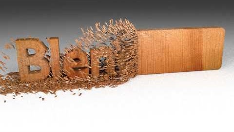 Wood Chipping Text Animation: Blenderic