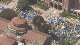 UCLA protest: groups address overnight violence at pro-Palestinian encampment