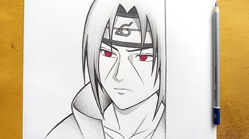How to draw Itachi Uchiha step by step for beginners || Easy drawing ideas for beginners