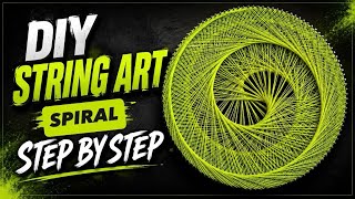 DIY String Art🧵Spiral Mandala Tutorial | Step By Step