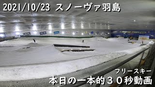 2021/10/23 フリースキー スノーヴァ羽島 本日の一本的３０秒ゆるゆる動画 【SNOVA羽島】【スノーボード】【室内ゲレンデ】【フリースキー】