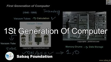 Ist Generation of Computer, Computer Science Lecture | Sabaq.pk
