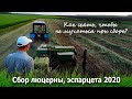 Прессуем люцерну и эспарцет 2020  МТЗ 920 JOHN DEERE 456.