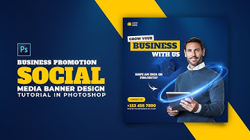 Business Promotion Social Media Banner Design | Adobe Photoshop Tutorial | Speed Art | Grafix Mentor