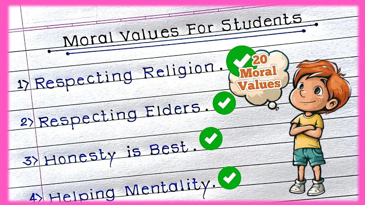 Moral Values For Students in English| 20 Important Moral Values For Students|moral Values in English