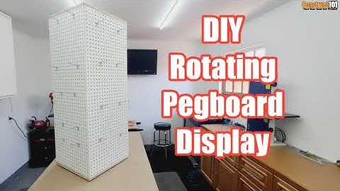 DIY Rotating Pegboard Display