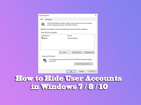 Video: How To Hide User Folders