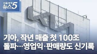 기아, 작년 매출 첫 100조 돌파…영업익·판매량도 신기록