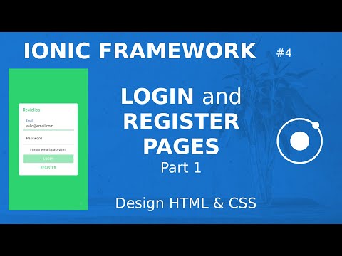 Ionic Tutorial #4 - Login and Registration pages - HTML and SCSS