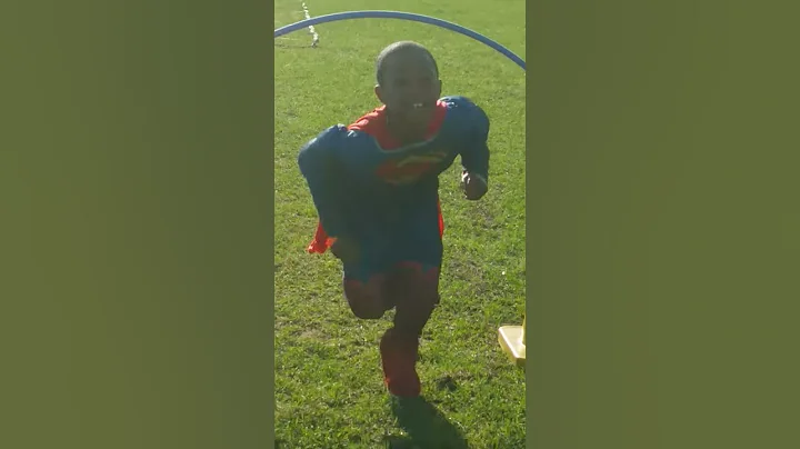Caleb Johnson Superman at Conley Elementary School