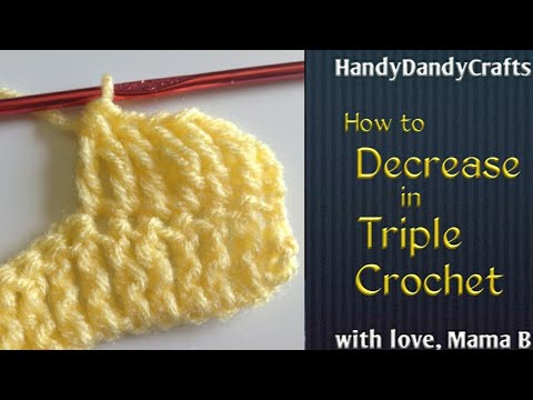 How To Decrease Triple Crochet