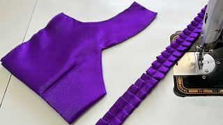 Latest Frill Blouse Design Back Neck || Blouse Neck || Cutting And Stitching Back Neck Blouse Design