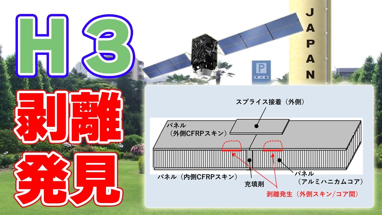 【打上失敗】H3ロケット『8号機』部品の剥離を発見！【衛星搭載構造】