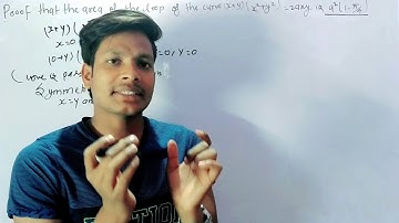Prove that the area of the loop of the curve (x-y)(x^2+y^2)=2axy is a^2(1-π\4),