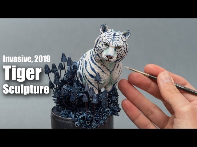 Tiger Sculpture - Time Lapse - Epoxy Clay